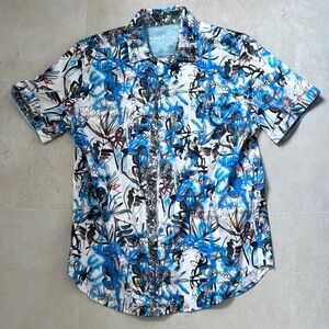 ROBERT GRAHAM Blue Graphic Men's Shirt